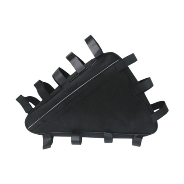 Caja para bicicleta, bolsa triangular para bicicleta, bolsa para bicicleta de montaña, bolsa debajo del teléfono Negro