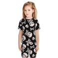 thumbnail image 5 of Balery black white Skull bone Conjunto de Pijama Infantil de Manga Corta con Estampado – Ropa de Dormir de Algodón Suave-4X-Large, 5 of 5