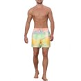 thumbnail image 2 of NOMADIC NOOK Men's Tie Dye Printed Elastic Waistband Vacation Swim Trunks 2 Pack, 2 of 5
