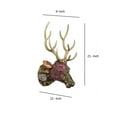 thumbnail image 4 of Saltoro Sherpi Fabric Forest Stag Head Wall Decor with Distinct Pattern, Multicolor, 4 of 4