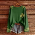 thumbnail image 5 of Women's Oversized Sweaters 2026 St. Patrick's Day Shamrock Graphic Knit Sweatshirts Long Sleeve Round Neck Y2k Spring Tops, 5 of 5