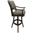 thumbnail image 3 of Casa 30" Solid Swivel Wood Bar Stool - Plumley Cocoa Fabric - Brown Honey, 3 of 3
