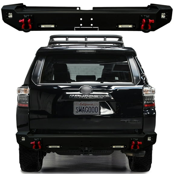 Vijay Fits 2015-2016-2017-2018-2019-2020 Toyota 5th Gen 4Runner Steel Rear Bumper With Lights and D-rings