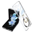 thumbnail image 1 of Magnetic Plating Case For Samsung Galaxy Z Flip 5 Compatible With Magsafe, Slim Pc Cover With Ring Holder & Front Screen Protector, 1 of 5