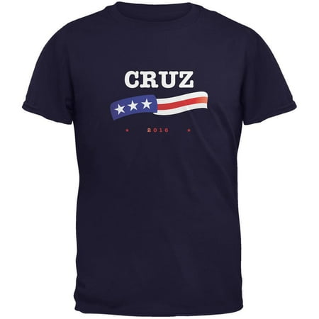 Election 2020 Ted Cruz American Flag Navy Adult T-Shirt - X-Large