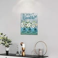 thumbnail image 3 of Bathroom Decor Wall Art Country Flower Butterfly Canvas Prints Painting Just Breath Lily Mason Jar Bathroom Pictures Framed Floral Artwork Office Home Decoration for Kitchen Dining Living Room 12"x16", 3 of 6