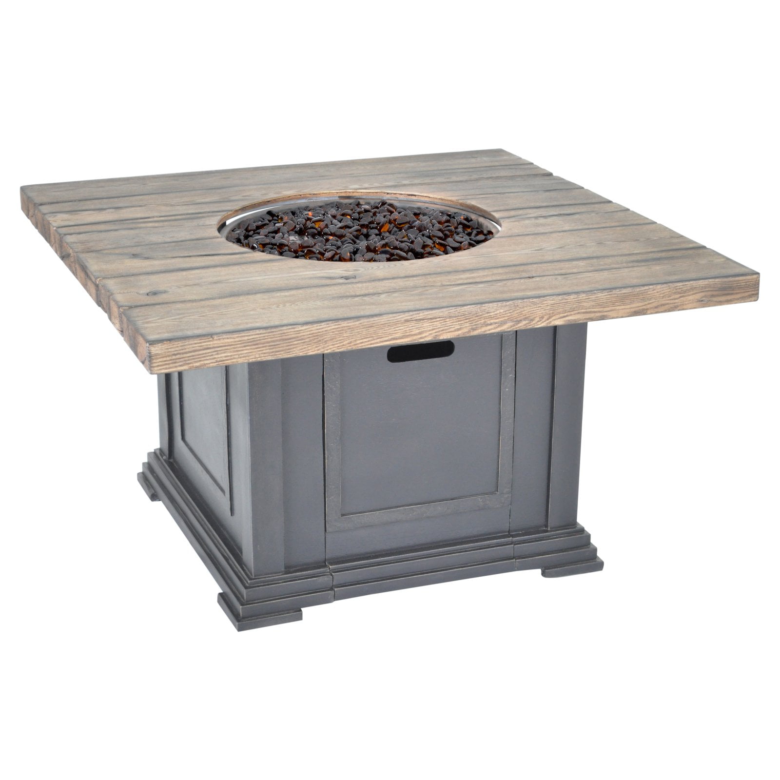 Veranda Classics Romance II Square Firepit Table with Glass Beads