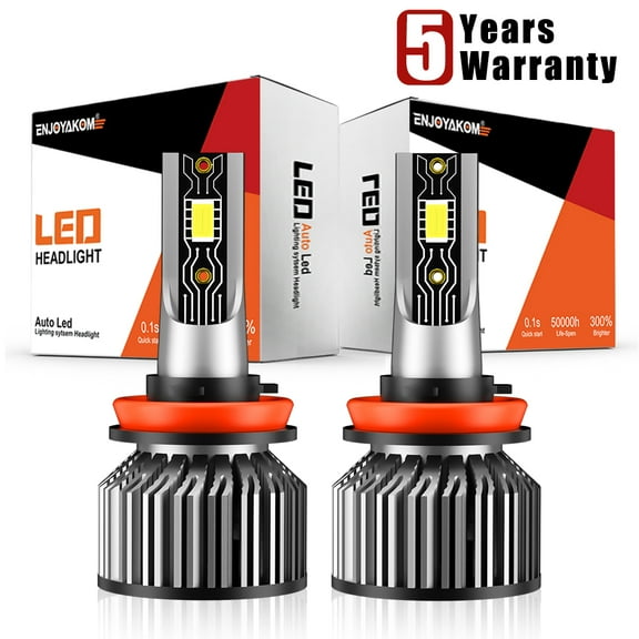 2pcs H11 LED Bulbs For Ford Escape 2013-2016 H11 LED Headlight Bulbs, H8 H9 H11 LED Low Beam Replace 12000 Lumens 6000K White