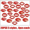 thumbnail image 4 of 20pcs Sexy Red Lip Alloy Enamel Mouth Charms for Jewelry Making Crafts DIY,5 Styles, 4 of 7