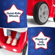 Simplay3 Roll and Stroll Quiet Ride Push Car for Toddlers, Red, White, and Blue