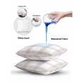 thumbnail image 6 of Outdoor Pillows Waterproof, Brown Buffalo Plaid Throw Pillows with Inserts Included, Farmhouse Checkered Watercolor Indoor Outdoor Decorative Lumbar Pillow for Bed/Couch/Patio 12"x20", 1Pcs, 6 of 8
