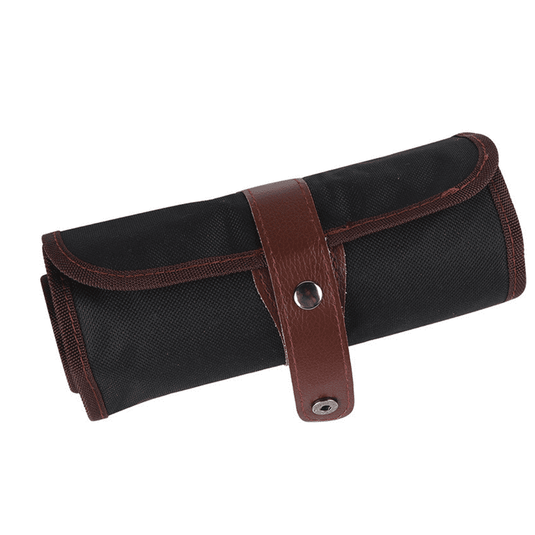 Leather Pencil Case Roll - Distressed Brown - Extra Studio