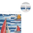 thumbnail image 5 of Yayeee Shower Curtain with Hooks 72"x72" Waterproof Fabric Bathroom Hanging Decor, Red Sailboats, 5 of 5