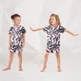 thumbnail image 5 of Psychedelic Oil Paint Pattern Summer Pajama Set Soft Cotton Short Sleeve Sleepwear 2PCS Pajama Sets Breathable Lounge Set Size 5Y, 5 of 7