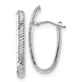 thumbnail image 1 of FB Jewels Leslie's 14K White Gold Polished & D/C Earrings, 1 of 3