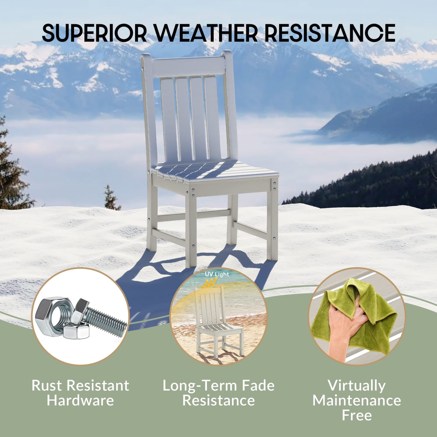 WestinTrends Malibu Outdoor Patio Dining Chair, Sand