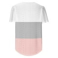 thumbnail image 7 of Summer Shirts For Women Sevevn Women's Color Blocked Round Neck Sleeve Short Sleeved T-shirt Womens Oversized Tee Shirts, 7 of 7