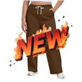 thumbnail image 7 of Womens Pants Wide Leg Tall Long legs Sweatpants Baggy Drawstring Low Rise Lounge Pants Full Joggers with Pockets Pants for Women, 7 of 7
