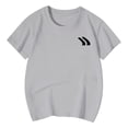 thumbnail image 3 of YMNXA Childrens Kids Boys Girls T Shirts Short Sleeve Round Neck Graphic Print Comfortable Breathable Top For Casual Daily Wear,Light Gray,12-13 Years, 3 of 6