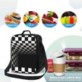 thumbnail image 6 of Horeoi 3d Black and White Checkerboard Tunnel Pattern Insulated Thermal Lunch Bag with Leakproof Compartments for Office School Picnic Reusable Oxford Tote, 6 of 7
