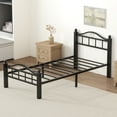 thumbnail image 4 of Twin Bed Frame, No Squeak Heavy-Duty Twin Size Bed Frame with Headboard 1500lbs Support & 12" Clearance Storage Tool-Free Setup in 30 Mins for Studios, Dorms, Frequent Movers, 4 of 9