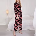 thumbnail image 3 of Pofeuu Hearts Print Womens Pajamas Set Long Sleeve Sleepwear Button Down Nightwear Soft Pj Lounge Sets Button Down Pajamas Women-XX-Large, 3 of 7