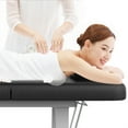 thumbnail image 2 of Stationary Massage Table Folding Bed with Backrest, Holaki Modern Heavy Metal Frame PU Leather Massage Bed with Storage Shelf for Treatment Table Physical Therapy Table Spa Facial Bed, Black, 2 of 9