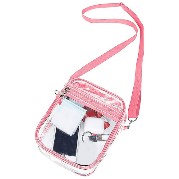 ZEELIY Clear Crossbody Bag,Clear Crossbody Purse Bag, Clear Bag Stadium Approved with Front Pocket, Transparent Shoulder Messenger Handbag for Concerts Sports Events Festivals
