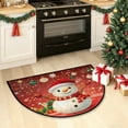 thumbnail image 6 of 1 PC Christmas Half Round Door Mat Non Slip Washable Semi Circle Area Rug Absorbent Soft Half Moon Rug Floor Mat for Indoor Outdoor Kitchen Bathroom Patio Front Door Mat Decor, 6 of 6