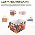thumbnail image 6 of Iauyy Large Storage Box with Lid - Foldable Home Storage Bins for Clothes Toy Holiday Decor, Flower (42*32*30cm), 6 of 6