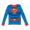 thumbnail image 2 of DC Comics Justice League Superman Big Boys Cosplay Pajama Shirt Pants Toddler to Big Kid, 2 of 5