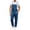 Blue, variant on Atkumj Denim Overalls for Men with Pockets Comfortable Elastic Waistband Straight Leg Lightweight Overalls Vintage Wash Solid Color Men Baggy Jeans for Daily Walking S