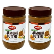 Haddar, 100% Pure Almond Butter, 18oz (2 Pack) Only One Ingredient!