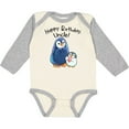 thumbnail image 3 of Inktastic Happy Birthday, Uncle Cute Penguins Boys or Girls Long Sleeve Baby Bodysuit, 3 of 5