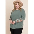 thumbnail image 4 of Plus Size Solid Casual Long Sleeves Top 2XL, 4 of 4