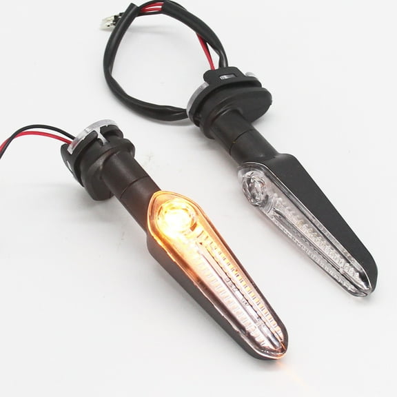 1 Pair Motorcycle LED Turn Signal Light Amber For Yamaha