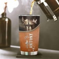 thumbnail image 4 of Personalized Christian Tumbler 20oz 30oz Faith Over Fear Jesus Leather Drawing Style Stainless Steel Travel Mug Christmas Religious Themed Gift For Women Men Christians, 4 of 6