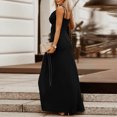 thumbnail image 5 of Sngxgn Full Slip for Under Dresses Adjustable Spaghetti Strap Sleeveless Dress Women's Slip Long Dress(Black,L), 5 of 6