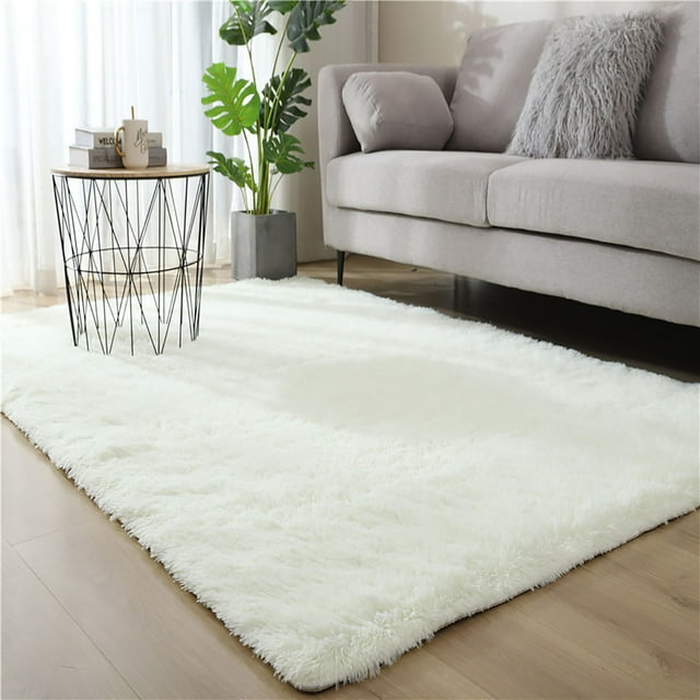 Meitianfacai Super Soft Solid Color Area Rugs for Living Room Anti-Slip Washable Shaggy Area Rug, Square Carpet for Living Room Dining Room Home Bedroom Carpet Floor Decor Mat,31.5x78.7inch