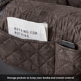thumbnail image 2 of Stonecrest Waterproof Recliner Cover, MicroSuede Slipcover, Stay in Place (Chocolate, 23" Regular Recliner), 2 of 7