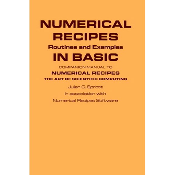 Pre-Owned Numerical Recipes in Basic 1ed Paperback