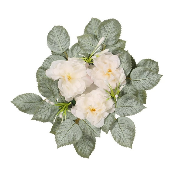 QSTDGVPW Pillar Candle Wreath Beautiful Greenery Garland for Home Party Tabletop