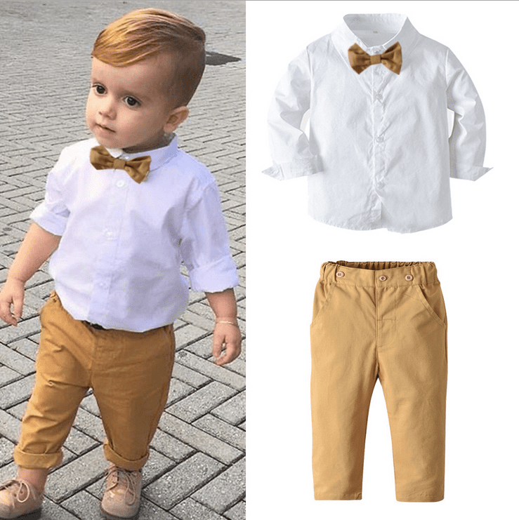 Amazon.com: WEIWODUZUN Boy's Suit Toddler Kids Outfit Spring and Summer  Stripe Shorts Suspenders Set Wedding Dress Short-Sleeved Shirt Clothes:  Clothing, Shoes & Jewelry