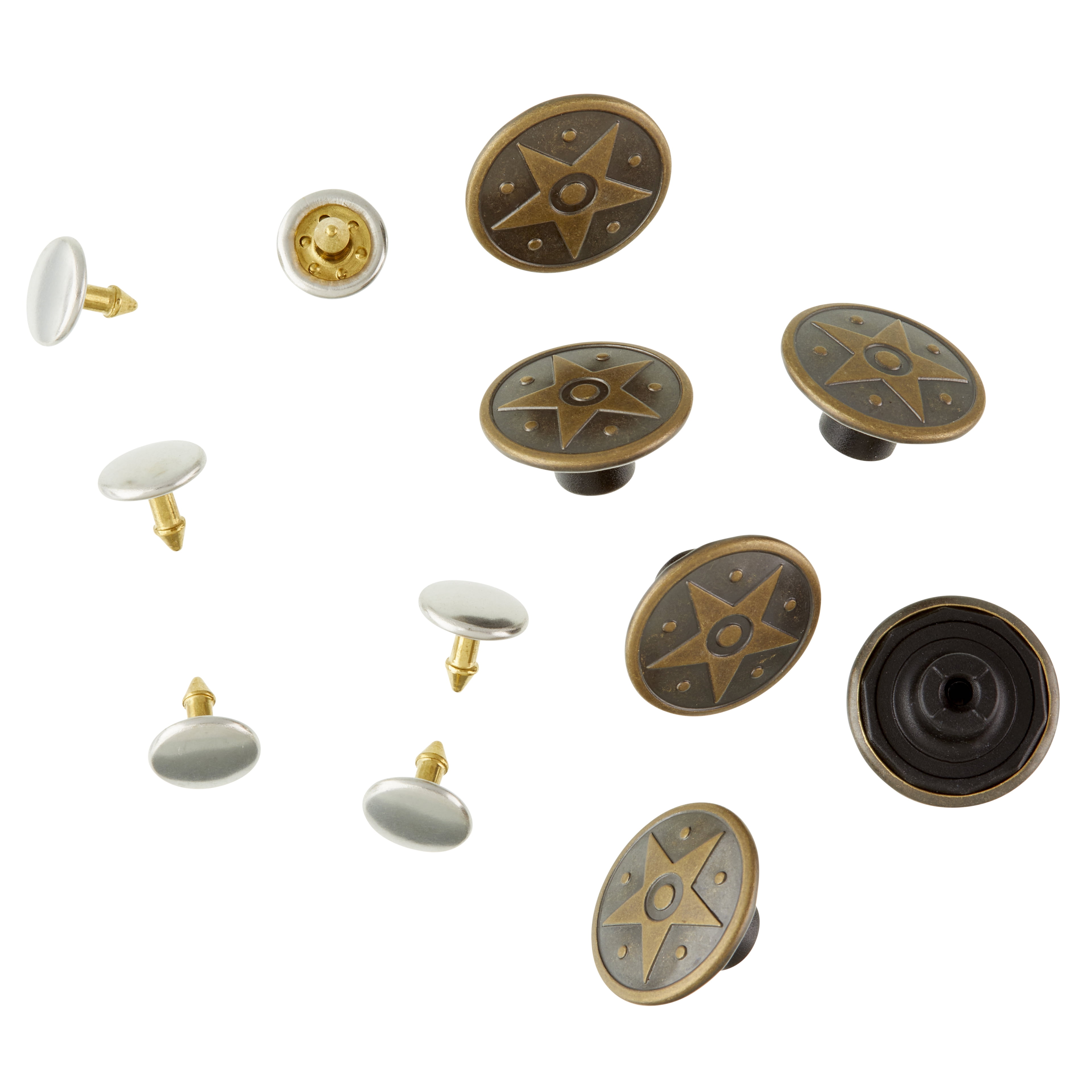 12 Packs: 6 ct. (72 total) Soldier's Cross Jean Buttons by Loops & Threads™
