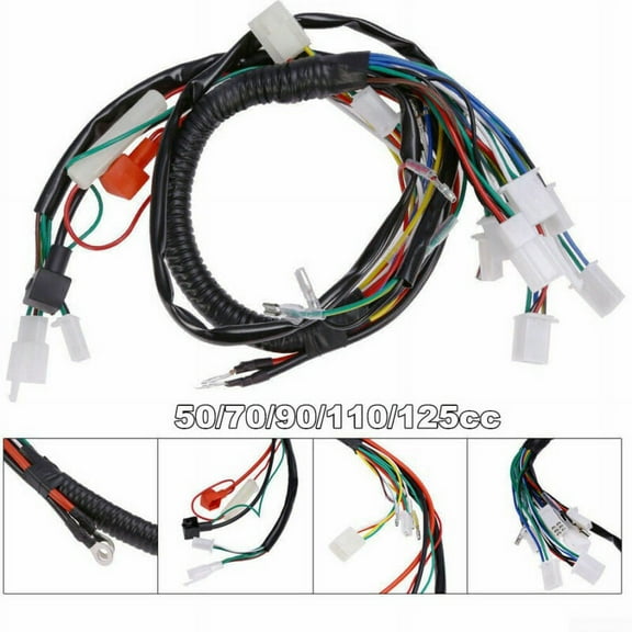 Electric Wiring Harness For Chinese ATV UTV Quad 4 Wheeler 50/70/90/110cc/125cc