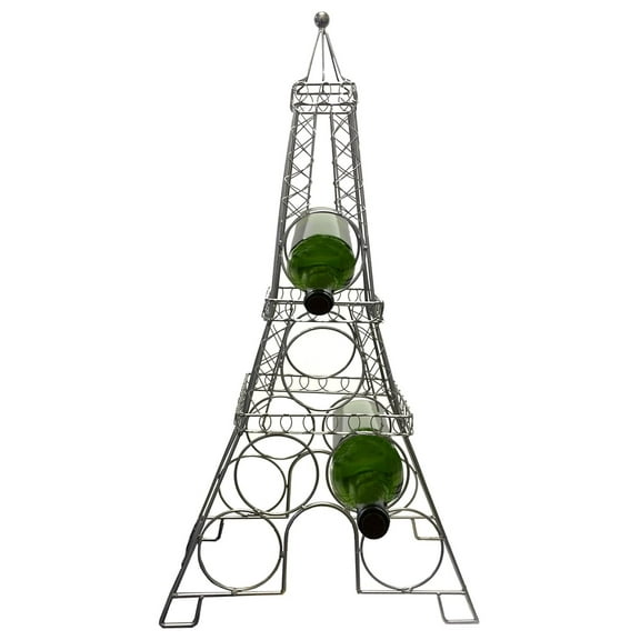 Eiffel Metal Wine Bottle Holder, Charcoal