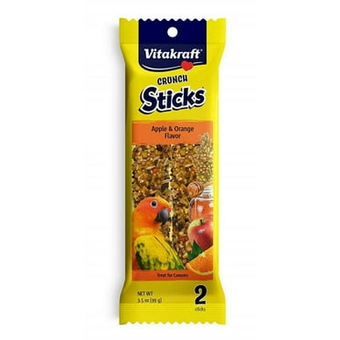 Vitakraft Crunch Sticks Apple & Orange Conure Treats [Bird, Honey Sticks] 2 Pack
