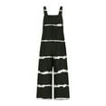 thumbnail image 6 of Gaecuw Womens Jumpsuits Sleeveless Cold Shoulder Overall with Pockets Square Neck Band Collar Striped Printed Onesie One Piece Outfits Casual Loose Baggy Long Pants Wide Leg Summer Romper Ankle Length, 6 of 6