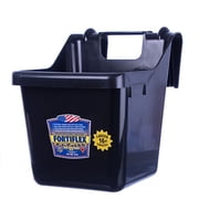 Fortiflex Hook Over Fence Feeder for Dogs/Cats and Horses, 16-Quart, Black