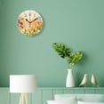 thumbnail image 4 of 10 Inch Wall Clock Battery Operated Silent Clock Decorative for Office, Kitchen, Outdoor, Living Room，Abstract Floral Pattern with Flowers Design, 4 of 4